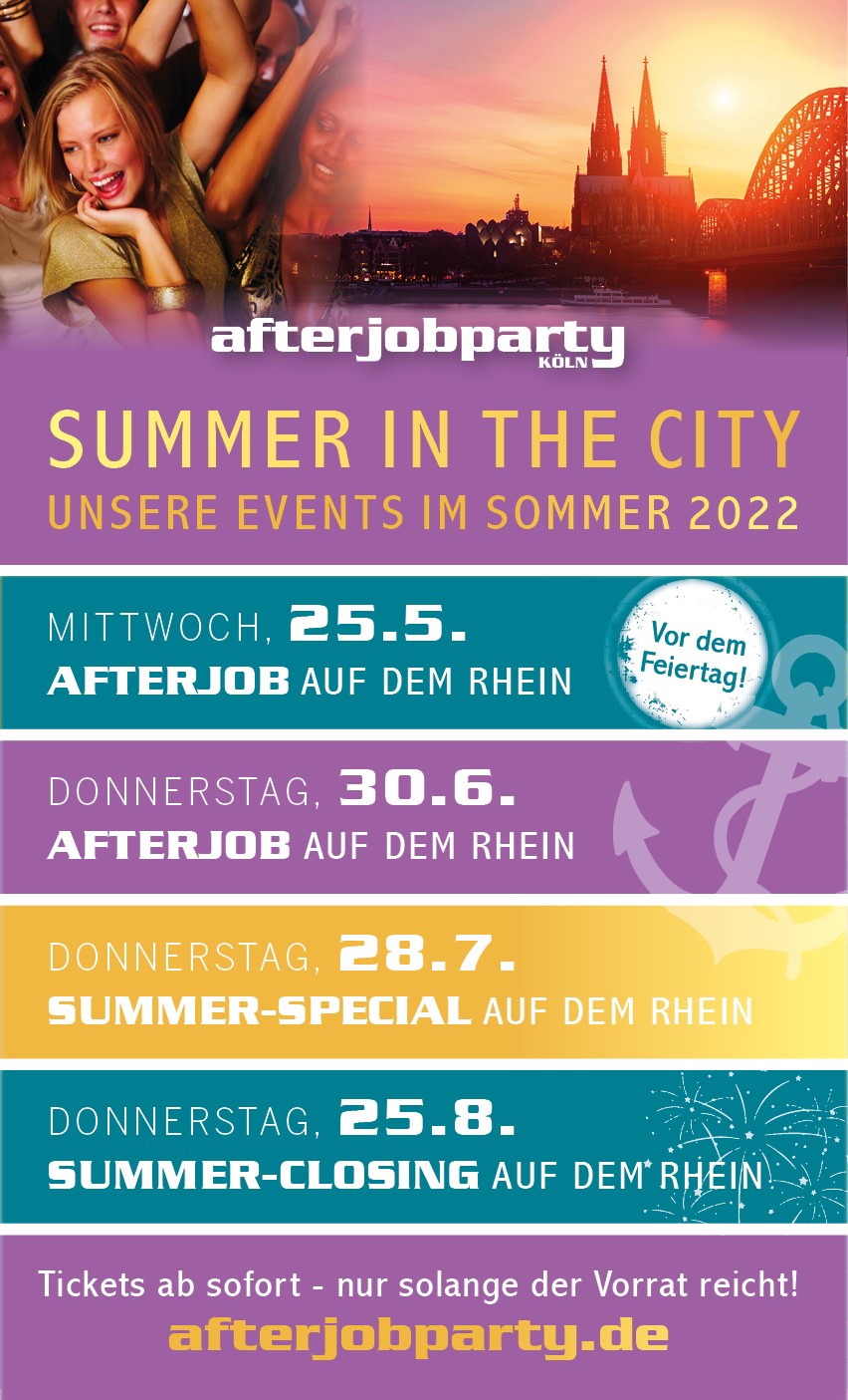 AfterJobParty Köln – Unsere Sommerpartys 2022